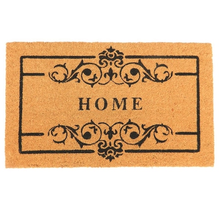 First Concept PVC Backed Coir Door Mat - Natural Printed FC-83434